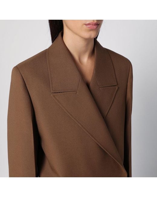 Jil Sander Brown Wool Double-breasted Jacket