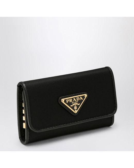 Prada Black Recycled Nylon Key Fob