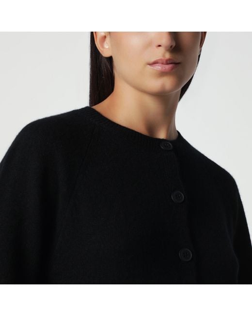 Loulou de Saison Black Cropped Cashmere Cardigan