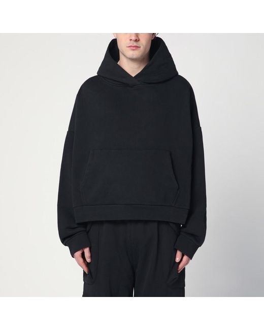 Felpa nera in cotone di Entire studios in Black da Uomo