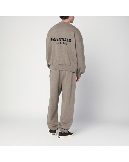 Fear Of God Gray Fleece Cotton Sweatshirt With Logo for men