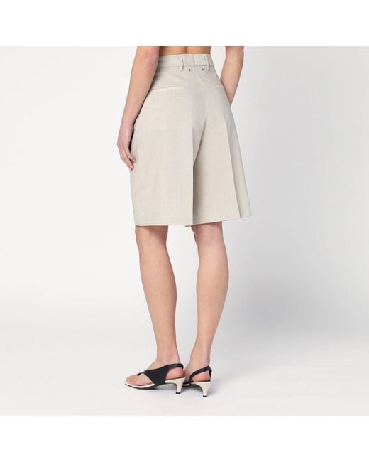 Golden Goose Deluxe Brand Natural Mélange Wool-blend Bermuda