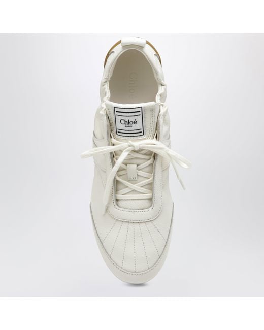 Chloé White Kick Leather Sneakers