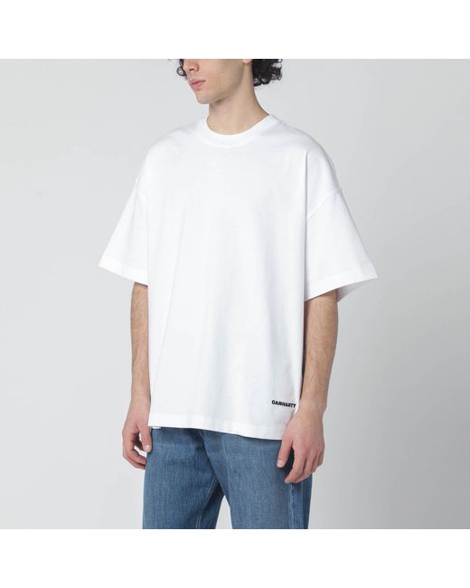 Carhartt White S/s Link Script T-shirt for men