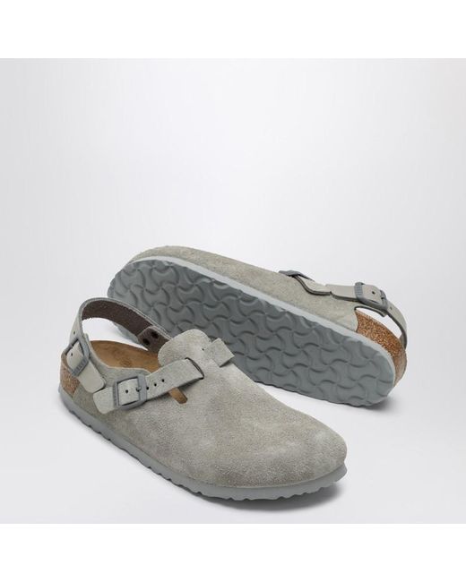 Ciabatta Tokio Gris En Cuir Suédé Birkenstock en coloris Gray