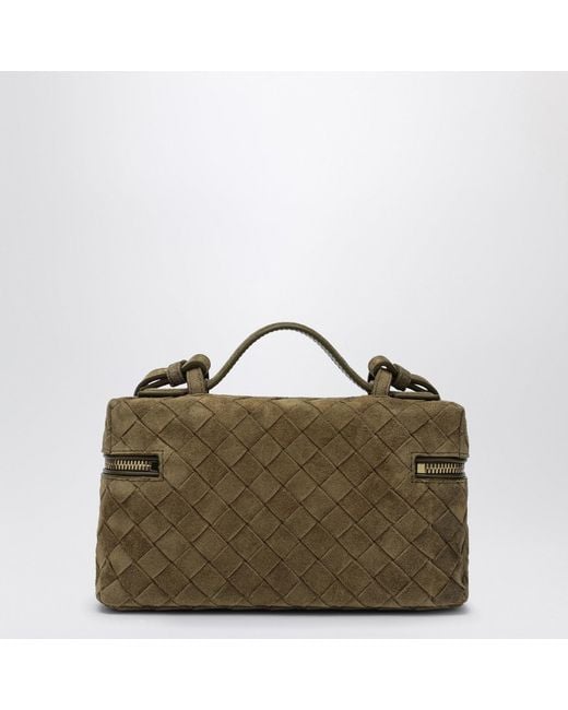 Bottega Veneta Green Bang Bang Vanity Case Mud Suede Bag