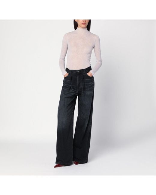 6397 White Ivory Semi Sheer Turtleneck