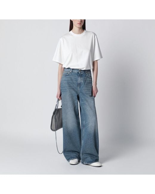 Golden Goose Deluxe Brand Blue Washed Wide-Leg Jeans