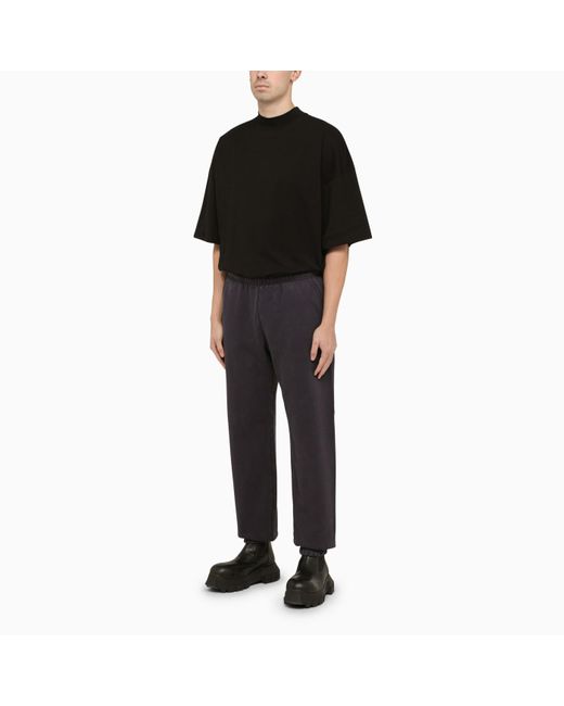 Entire studios Black Ink Trousers In Organic Cotton for men