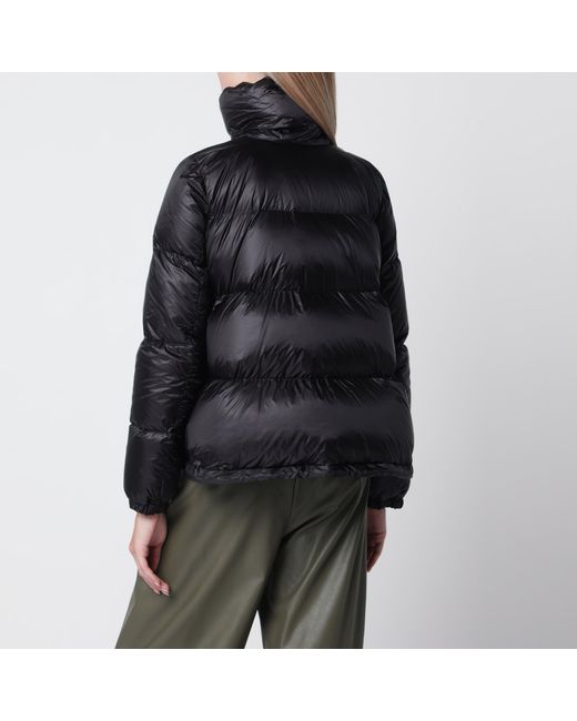 Sacai Black Down Jacket With Asymmetrical Zip