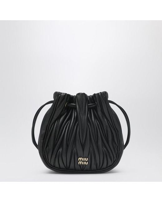 Pochette Noire En Nappa Matelassé Miu Miu en coloris Black