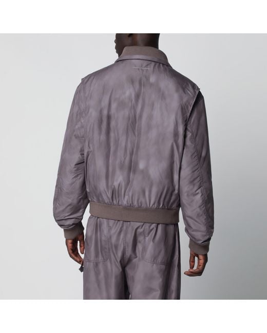 MM6 by Maison Margiela Purple Technical Fabric Zip-Up Jacket for men