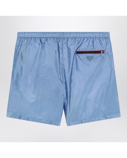 Prada Blue Re-Nylon Swim Shorts for men