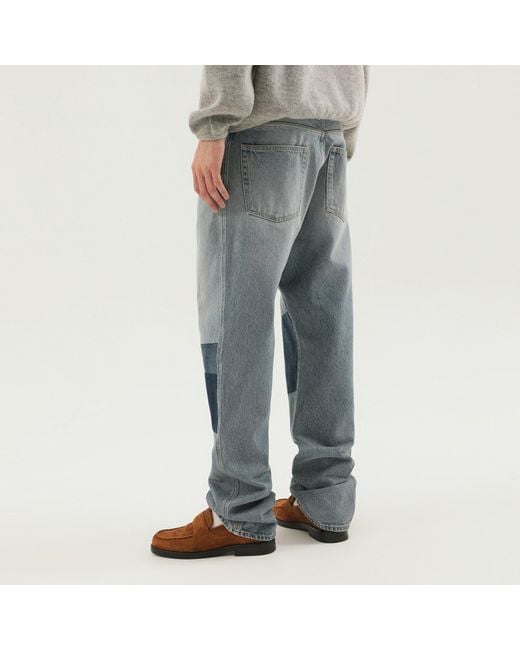 1989 STUDIO Blue Malin Denim Pants With Patches for men