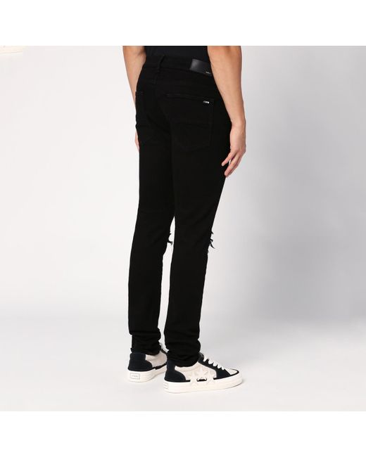 Amiri Black Skinny Jeans With Rips for men