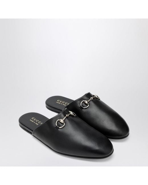 Gucci Black Mules With Horsebit for men
