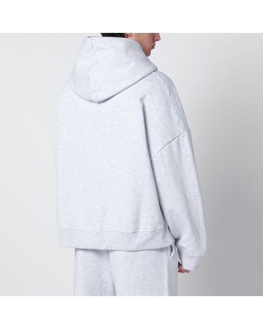 Entire studios Gray Grey Cotton Zip-up Hoodie for men