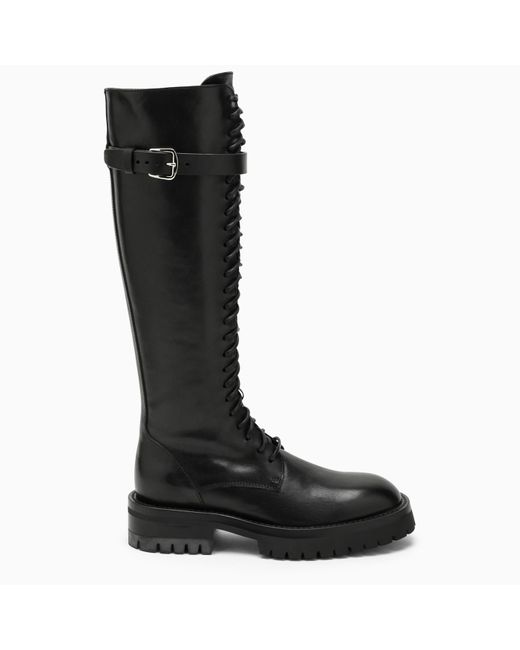 Ann Demeulemeester Black High Leather Boot