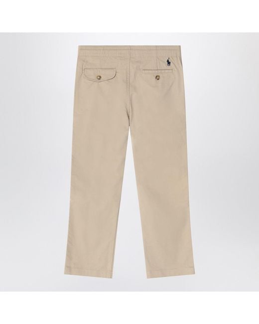 Polo Ralph Lauren Natural Khaki Cotton Trousers for men