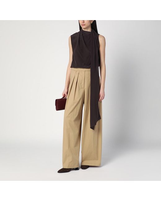 P.A.R.O.S.H. Brown Silk Blouse