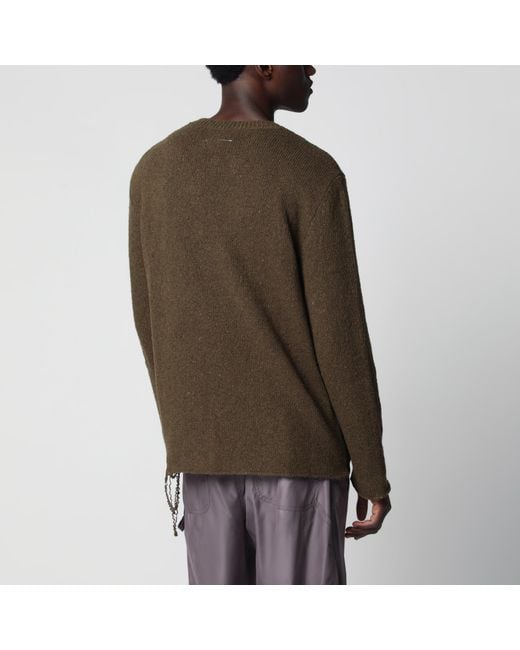 MM6 by Maison Margiela Brown Crew-Neck Sweater for men