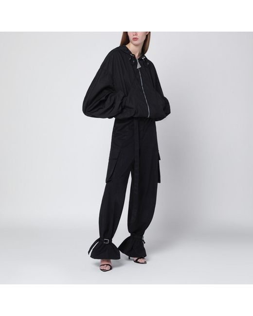 The Attico Black Nylon Trousers
