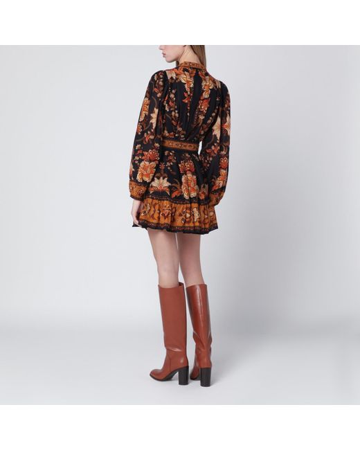 Farm Rio Red Majestic Garden Mini Dress