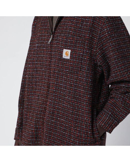 Carhartt Brown Bellamy Check/Deep Night Overshirt for men