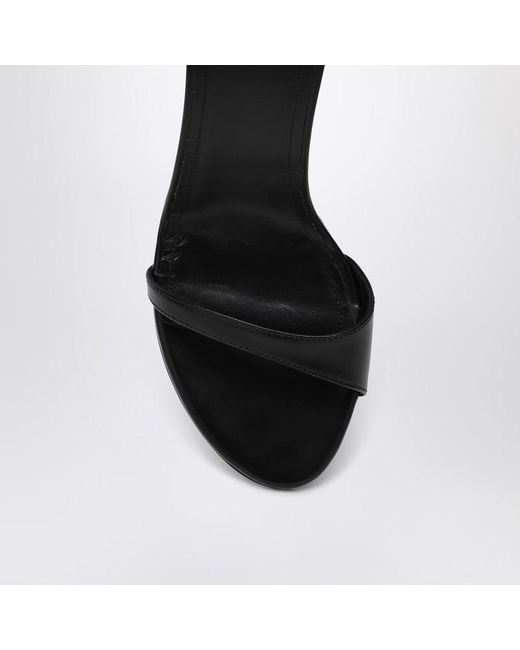Givenchy Black 4g Liquid 95 Sandals In Leather