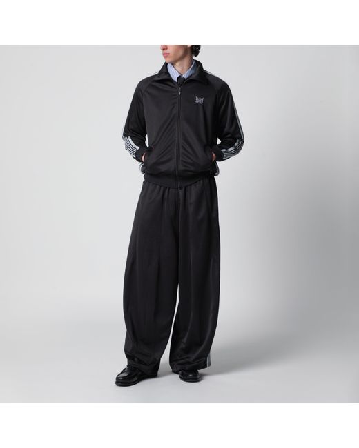 Needles Black Jacquard Polyester Track Jacket for men