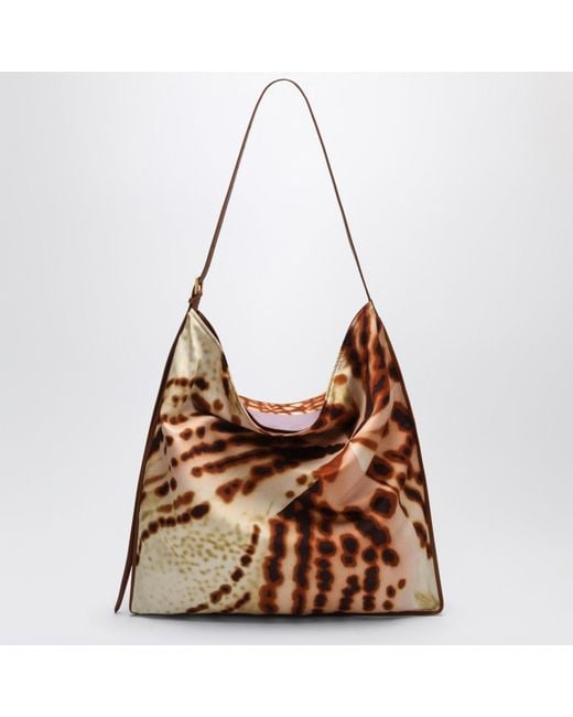 Dries Van Noten Brown Large Patterned Shoulder Bag