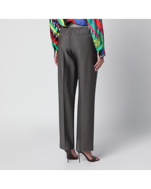 Versace Gray Cold Mohair Wool Trousers