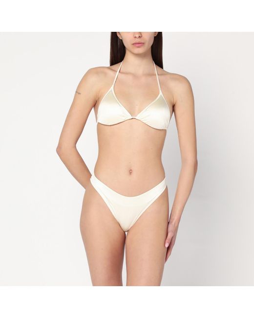 VENUJA Natural Butter-coloured Triangle Two-piece Bikini