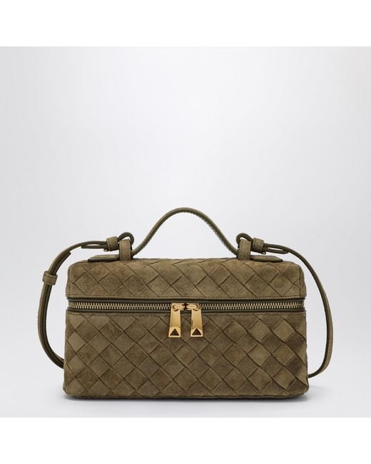 Bottega Veneta Green Bang Bang Vanity Case Mud Suede Bag