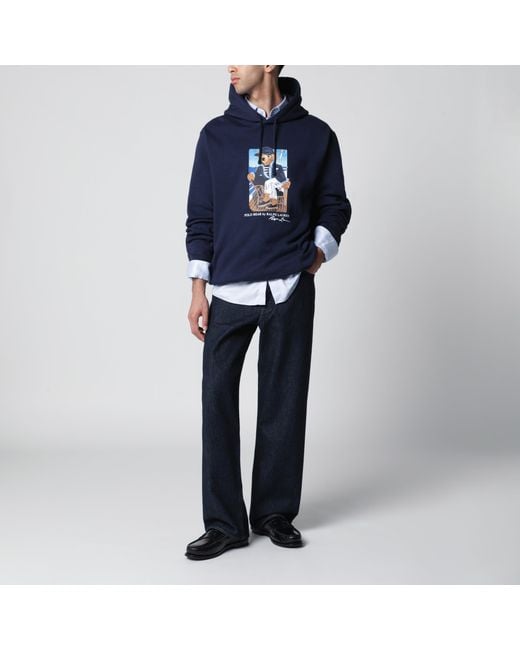 Polo Ralph Lauren Blue Polo Bear Hoodie for men