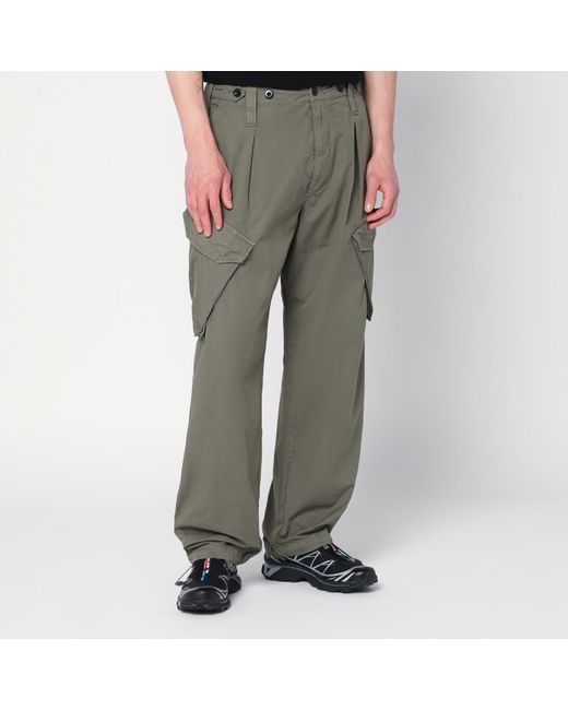C P Company Gray Military Cargo Pants In Cotton for men