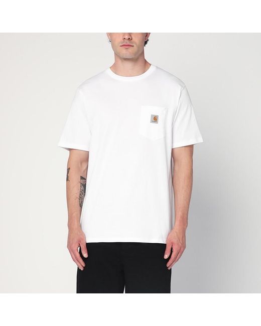 S/s pocket t-shirt bianca di Carhartt in White da Uomo