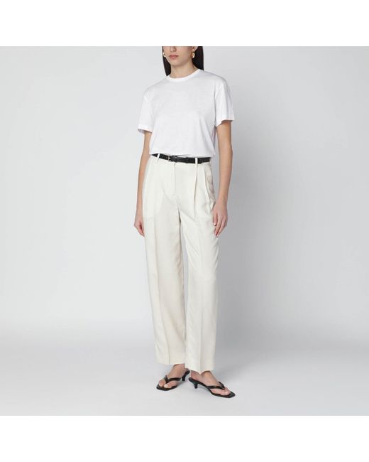 Totême White Organic Cotton-Blend T-Shirt