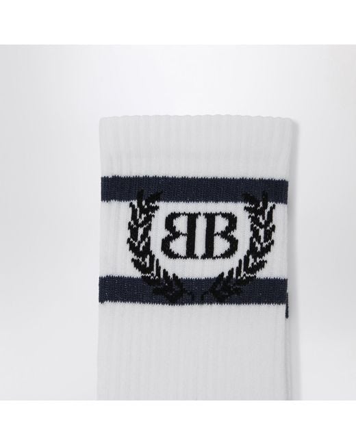 Balenciaga White Laurel Classic/ Socks for men