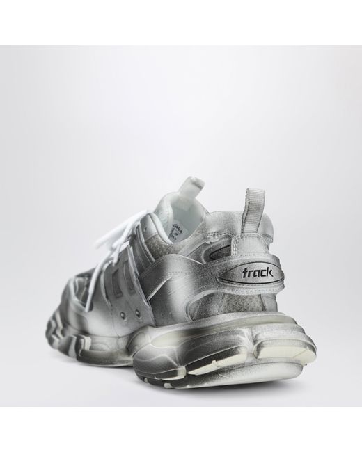 Balenciaga Gray Track Stencil Logo Sneakers