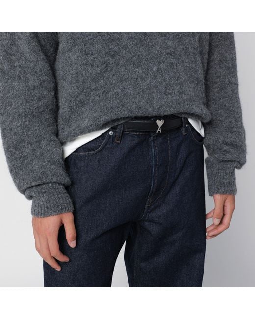 AMI Black Ami De Caur Belt for men