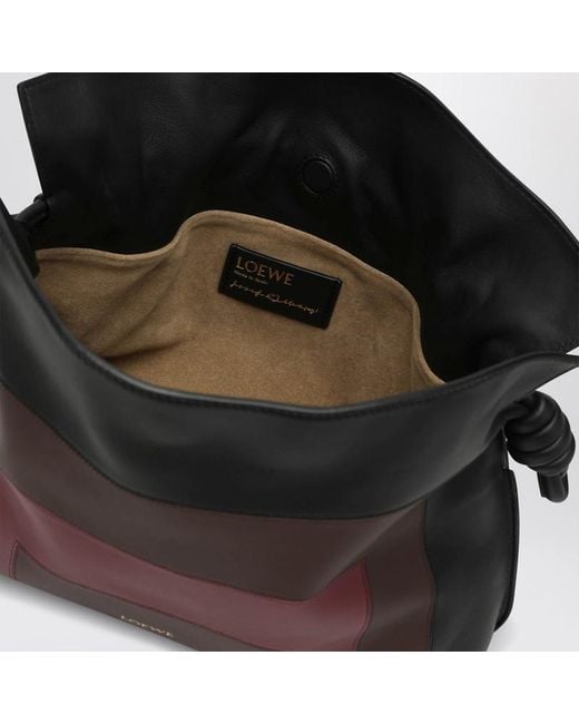 Loewe Brown Medium Flamenco Clutch Bag/Burgundy