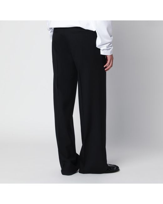 Dries Van Noten Black Wool Trousers With Belt for men
