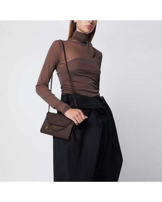Stella McCartney Brown Mahogany Falabella Chain Wallet