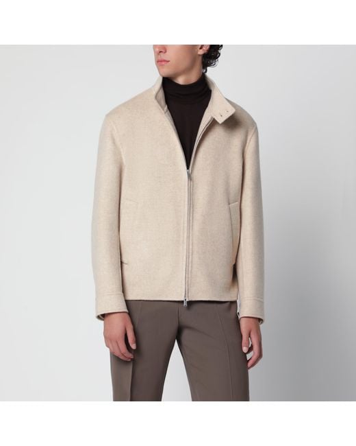 Lardini Natural Zip-Up Jacket for men