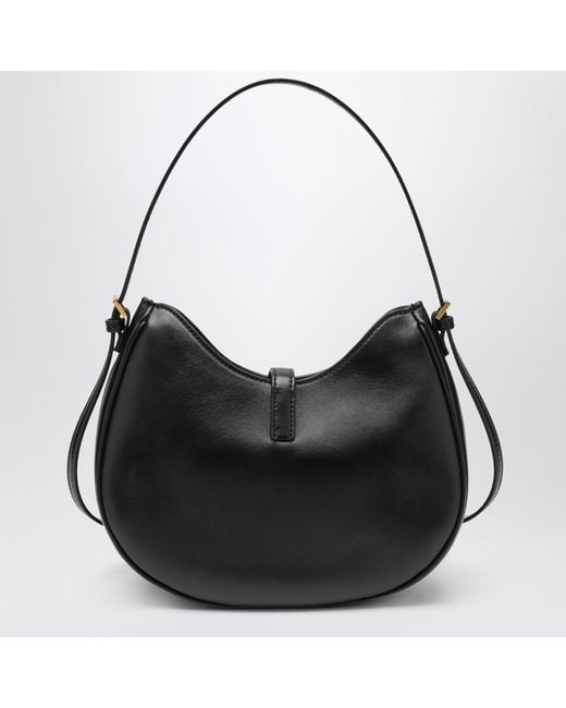 Versace Black Emblème Nappa Hobo Bag