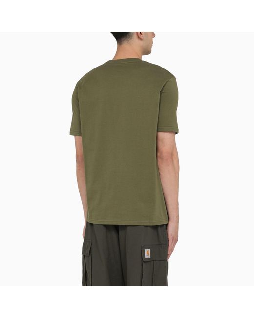 Carhartt Green S/s Pocket Dundee Cotton T-shirt for men