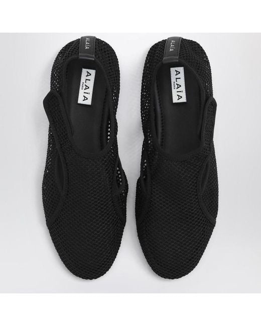 Slipper in rete nera di Alaïa in Black