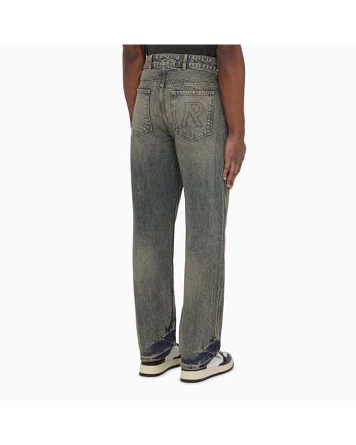 Represent Gray Washed-Effect Denim Jeans for men