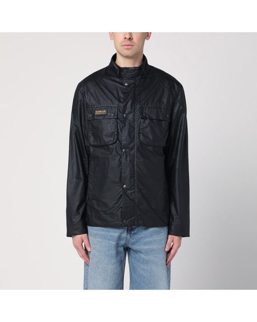 Barbour Black Waxed International Jacket for men